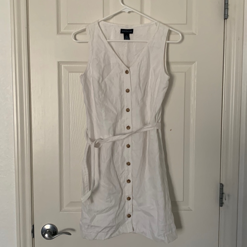 Ann Taylor Linen Button-up Dress